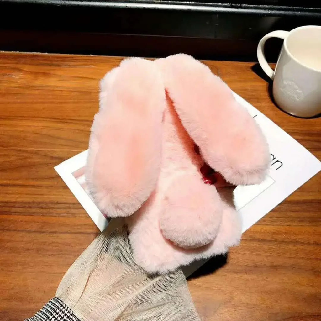 Plush rabbit ears phone case
